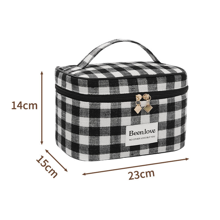Stylish Checkered Makeup Case Kalsten