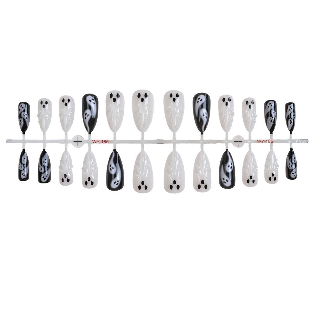 Ghost-Themed Press-On Nail Art Set Kalsten