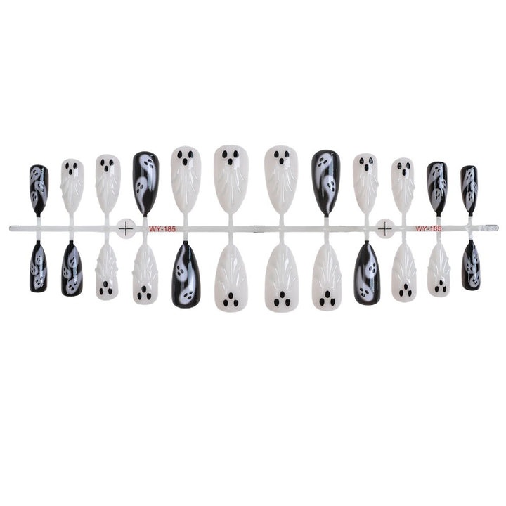 Ghost-Themed Press-On Nail Art Set Kalsten