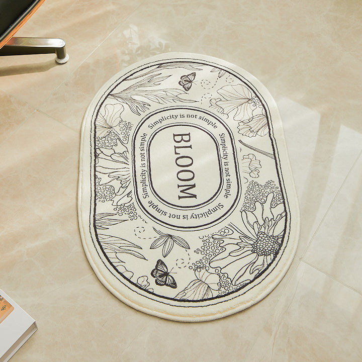 Decorative Botanical Bathroom Mat