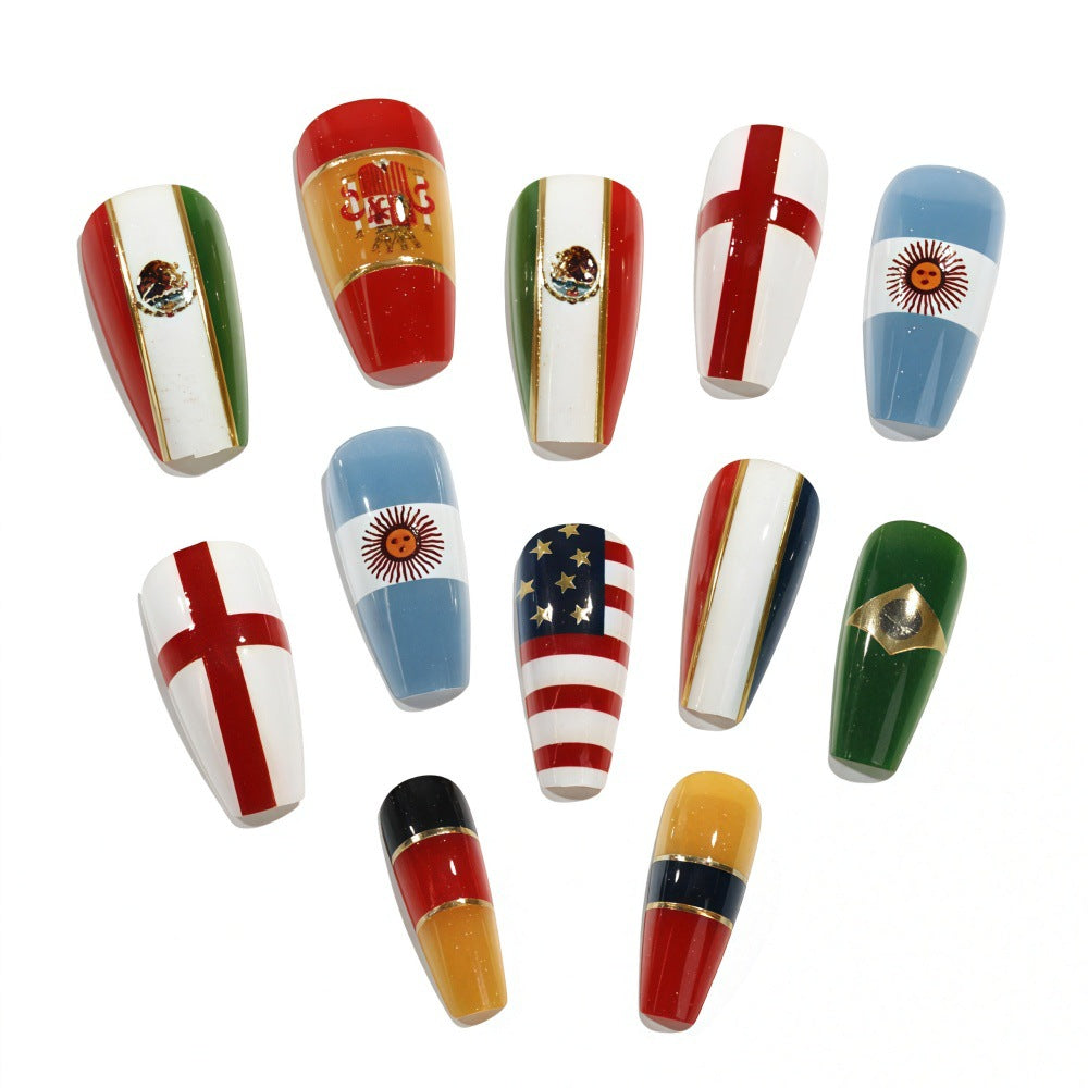 Artificial nails with national flag designs Kalsten