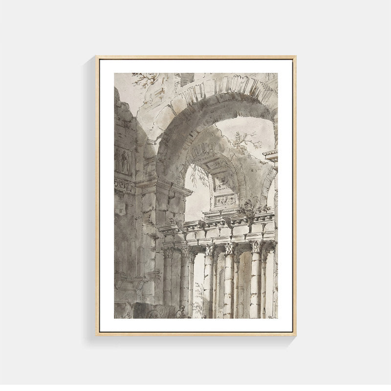 Architectural Sketch Wall Art for Interiors