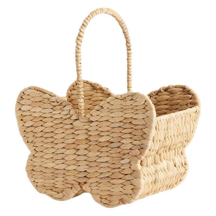 Handcrafted Woven Storage Basket with Carrying Handle Kalsten