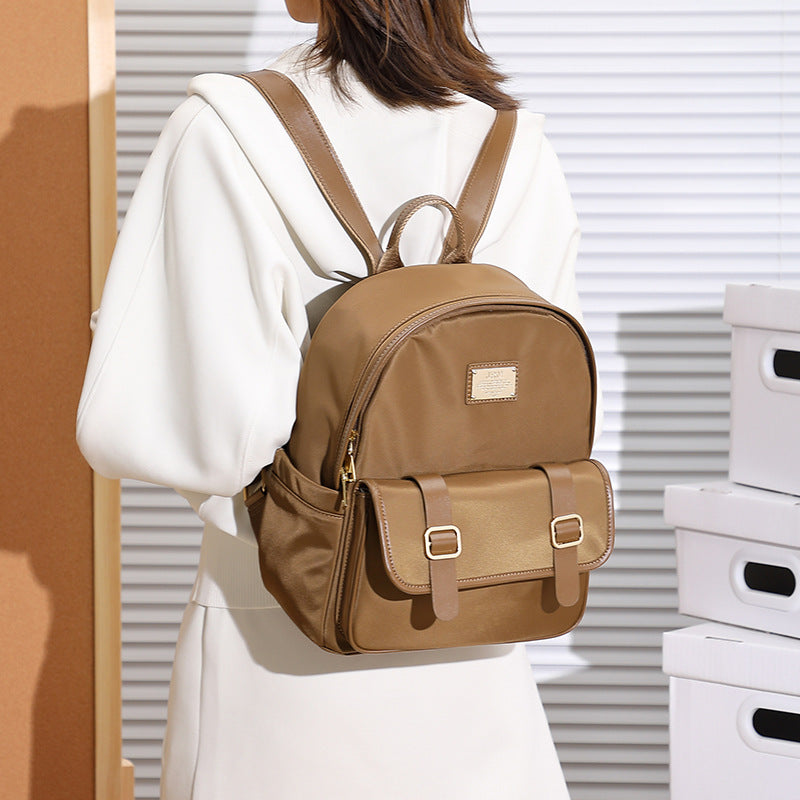 Compact Leather Backpack
