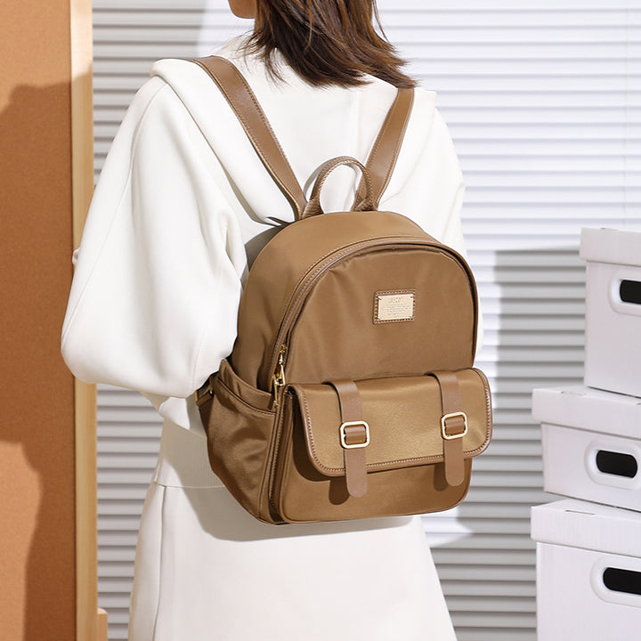 Compact Leather Backpack