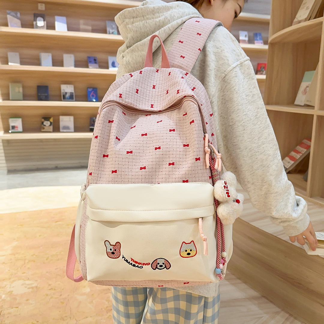 Cute Bow-Embellished Backpack Kalsten