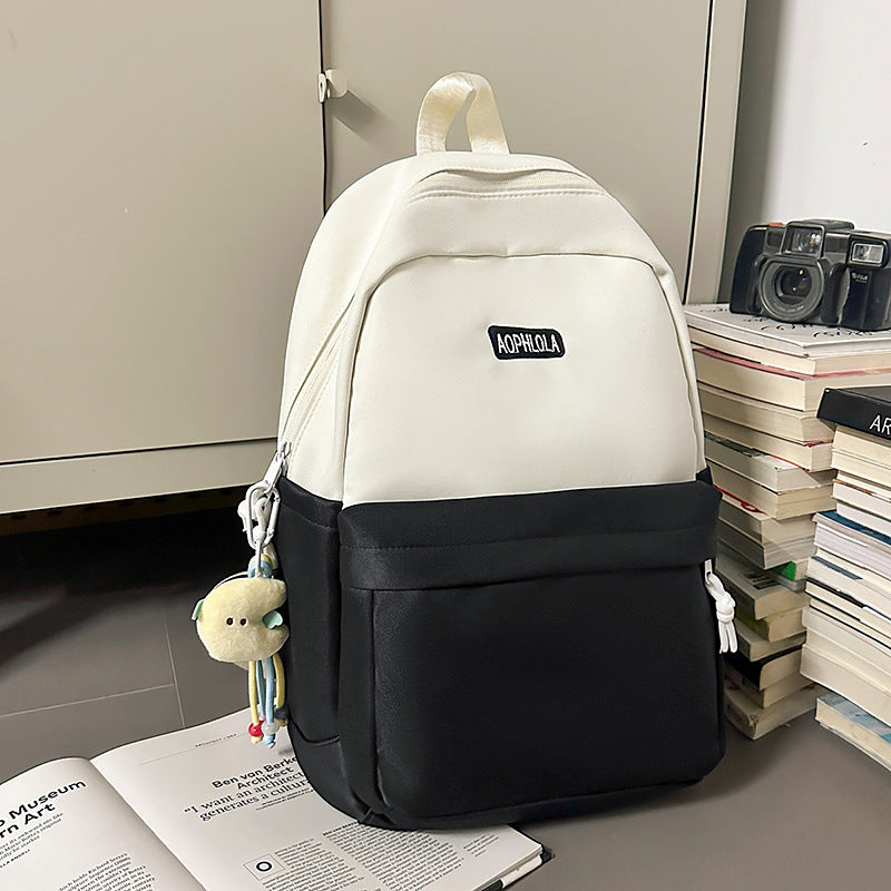 Versatile Casual Backpack with Cute Keychain Kalsten