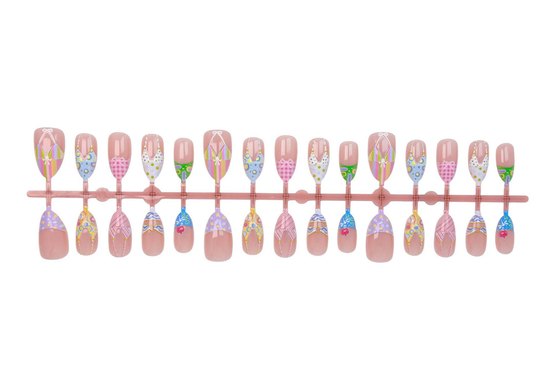 Acrylic nail set with summery bikini motifs Kalsten