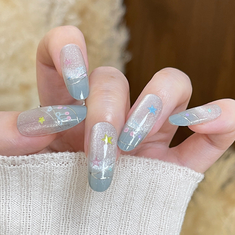 Decorative Glittery Press-On Nail Tips Kalsten