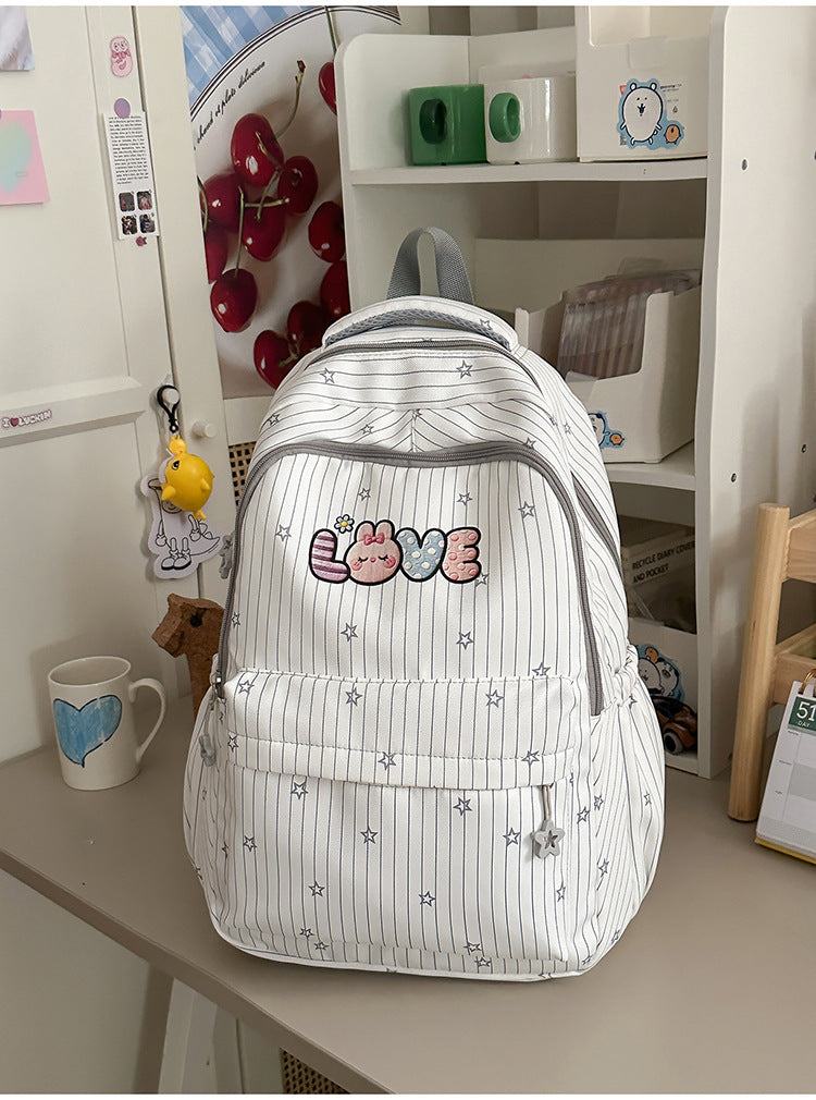 Whimsical Embroidered School Backpack Kalsten
