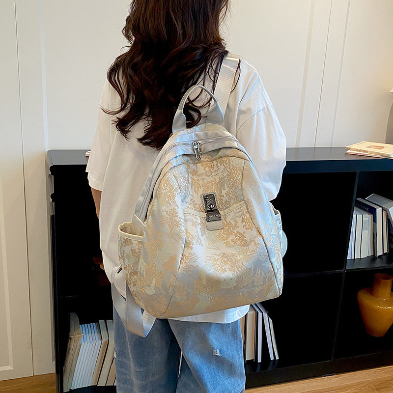 Elegant Floral Patterned Backpack Kalsten