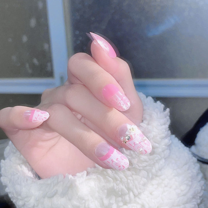 Decorative Glittery Press-On Nail Tips