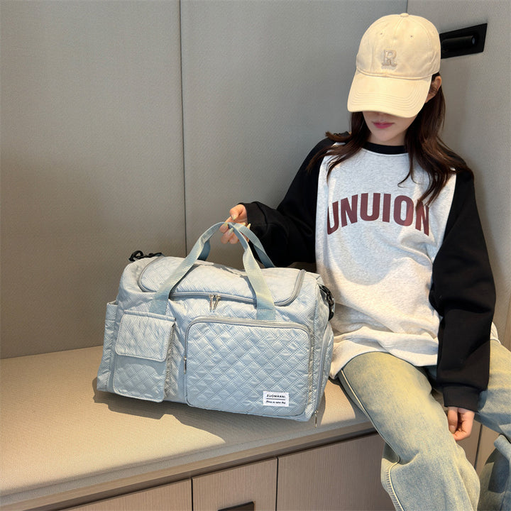 Quilted Multi-Compartment Travel Duffel Kalsten