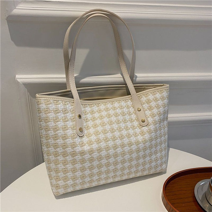 Woven Pattern Beach Tote Bag Kalsten