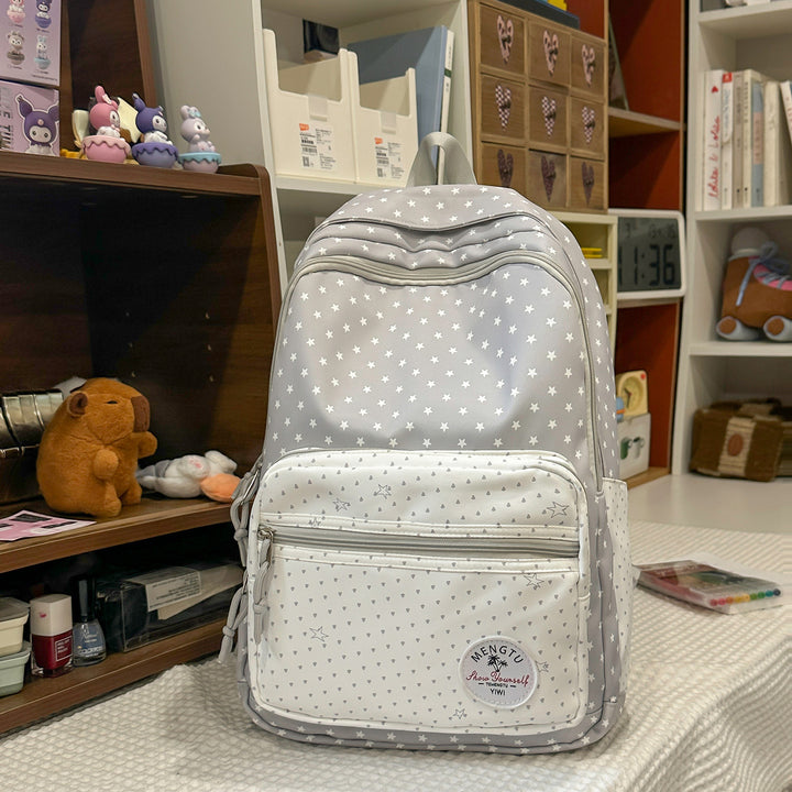 Whimsical Star-Patterned School Backpack Kalsten