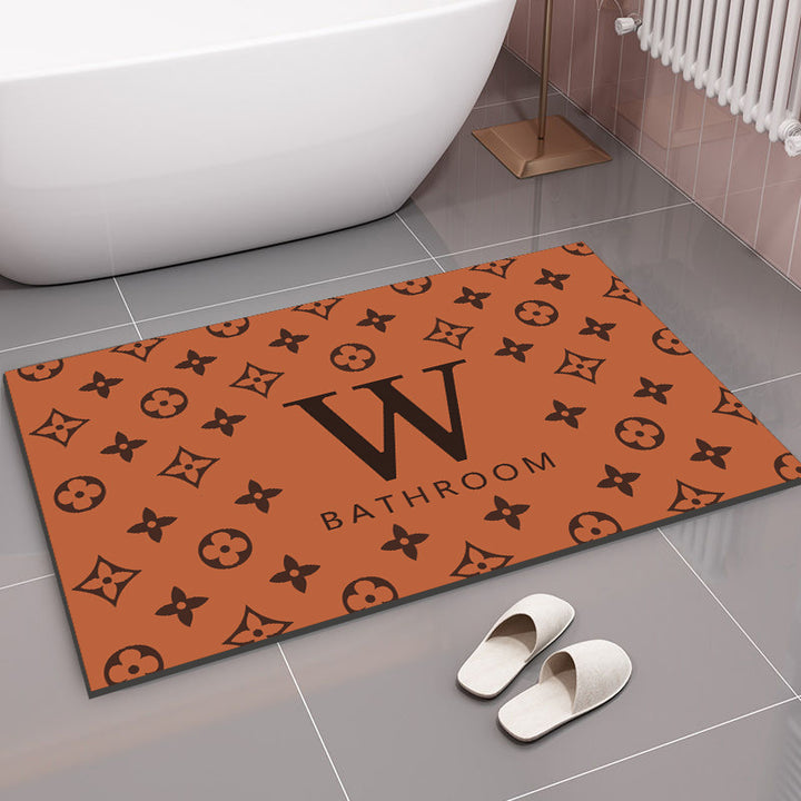 Fun Graphic Bath Mat for Bathroom