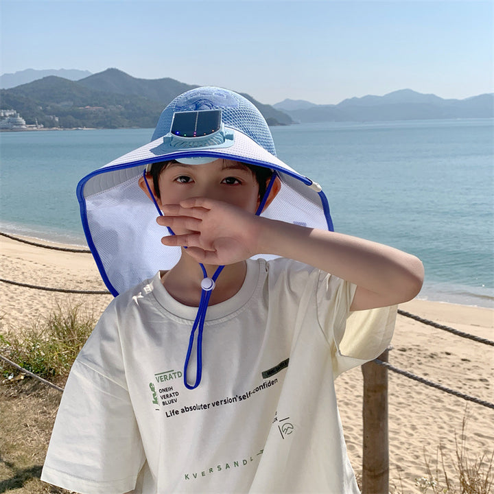Ssun hat with solar mini fan, UV protection and wide neck protection Kalsten