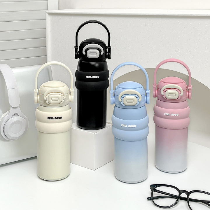 Women's Insulated Water Bottle with Ergonomic Carry Handle and Patented Leak Protection Kalsten