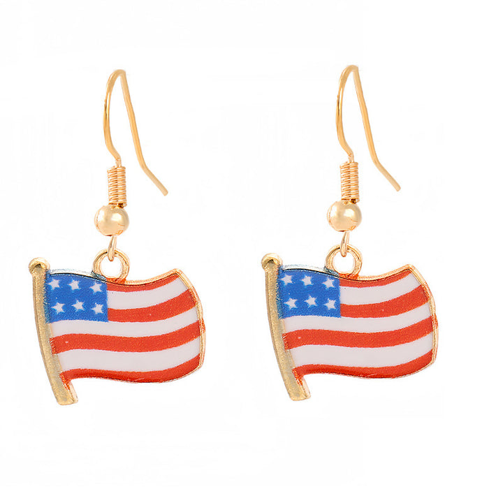Women nan enamel horseshoe earrings with star motif and fishhook closure Kalsten