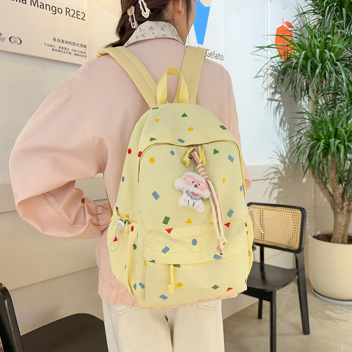 Stylish Multi-Color Polka Dot Backpack Kalsten
