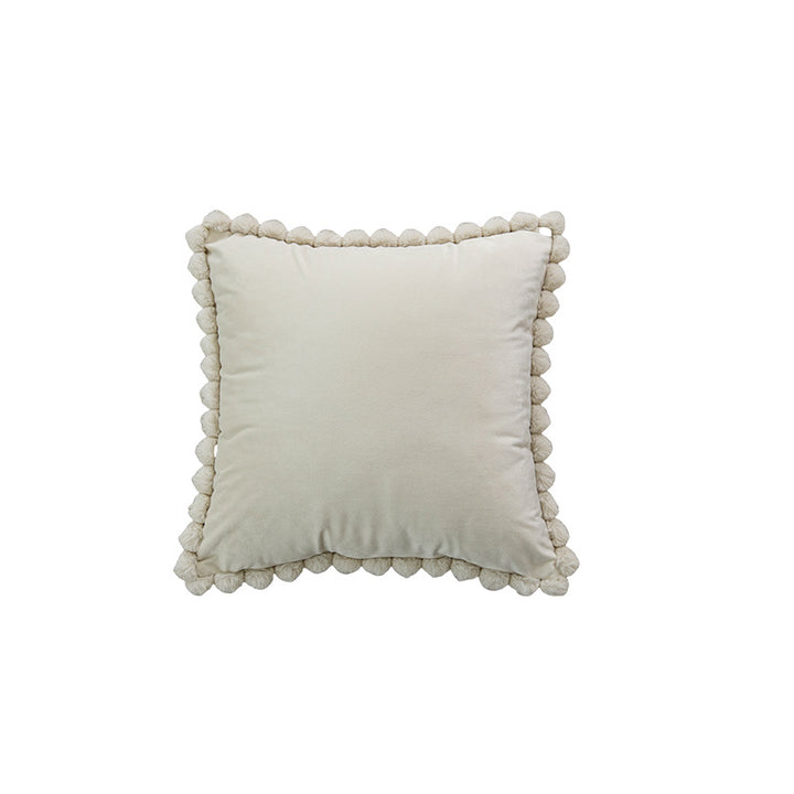 Square Textured Grid Tufted Decorative Throw Pillow Cover with Shaggy Raised Lattice