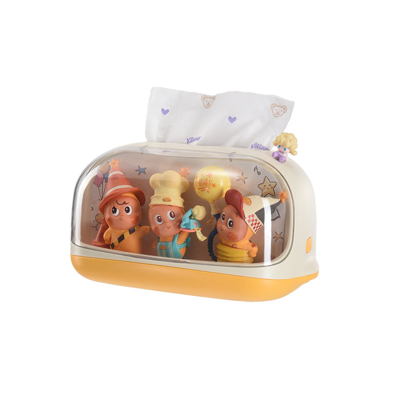 Whimsical Tissue Box Holder with Character Design Kalsten