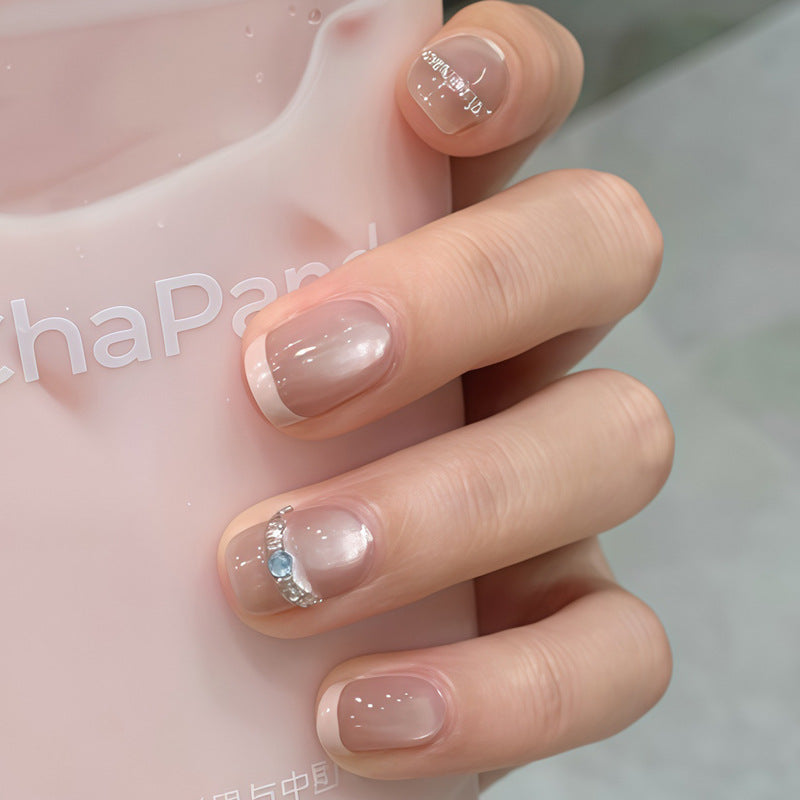 Decorative Press-On Nail Set with Star and Bow Designs Kalsten