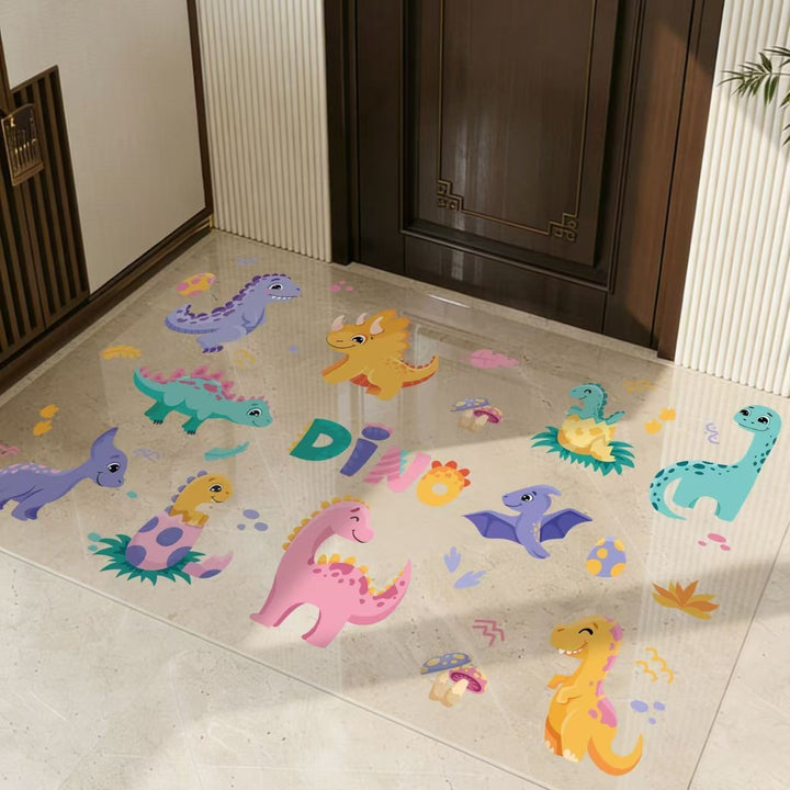 Playful Dinosaur-Themed Area Mat
