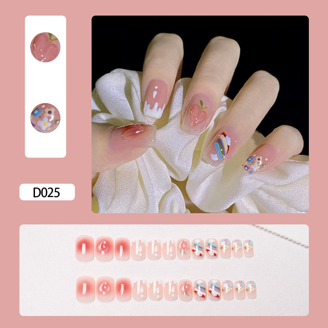 Decorative Nail Art with Fruit and Pastel Designs
