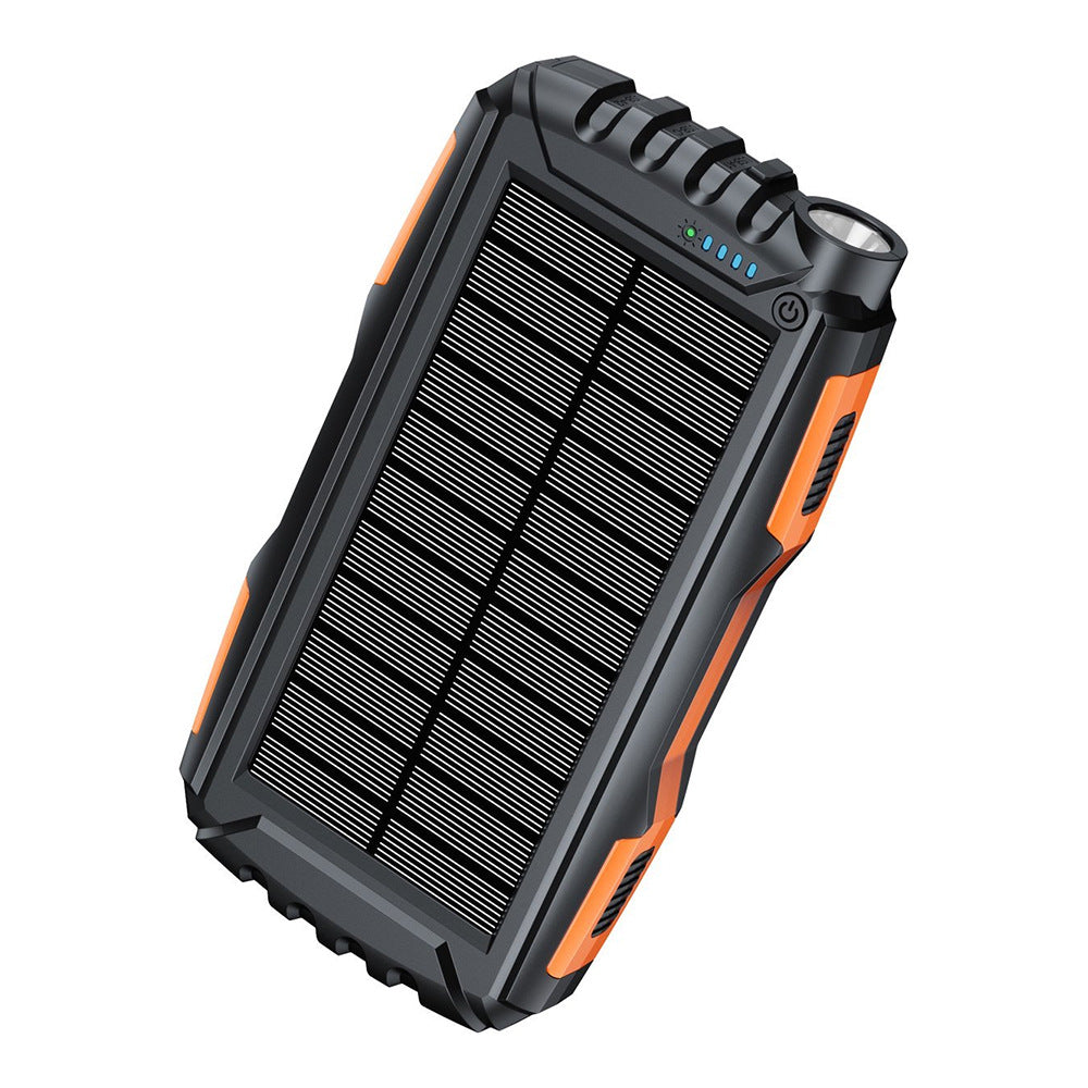 Solar-powered power bank with LED flashlight and sturdy housing Kalsten