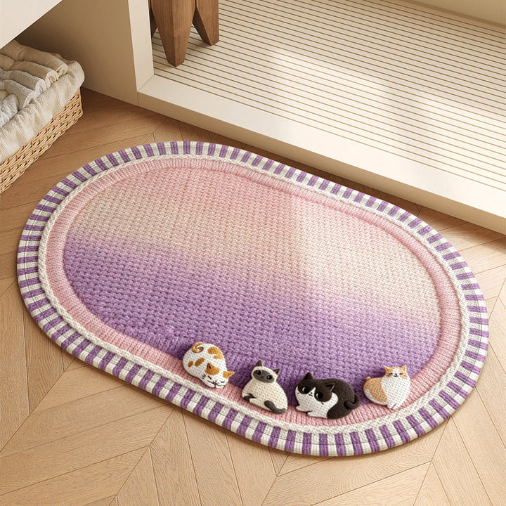 Decorative Cat-Themed Area Rug