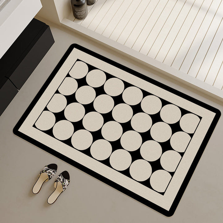 Stylish Geometric Patterned Bath Runner Kalsten