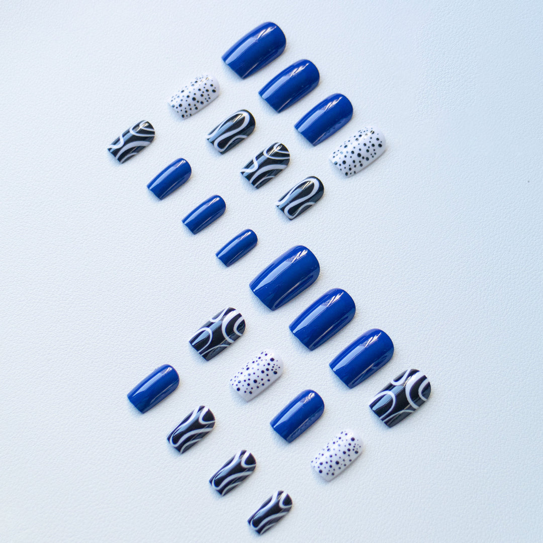 Artistic Nail Design Kit with Abstract Patterns
