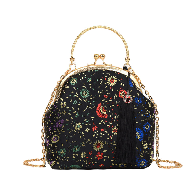 Floral Embroidered Clutch