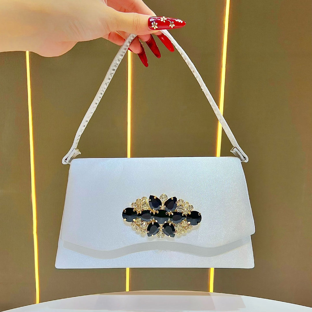 Elegant Rhinestone-Studded Evening Handbag