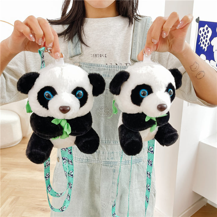 Plush Panda-Themed Keychain