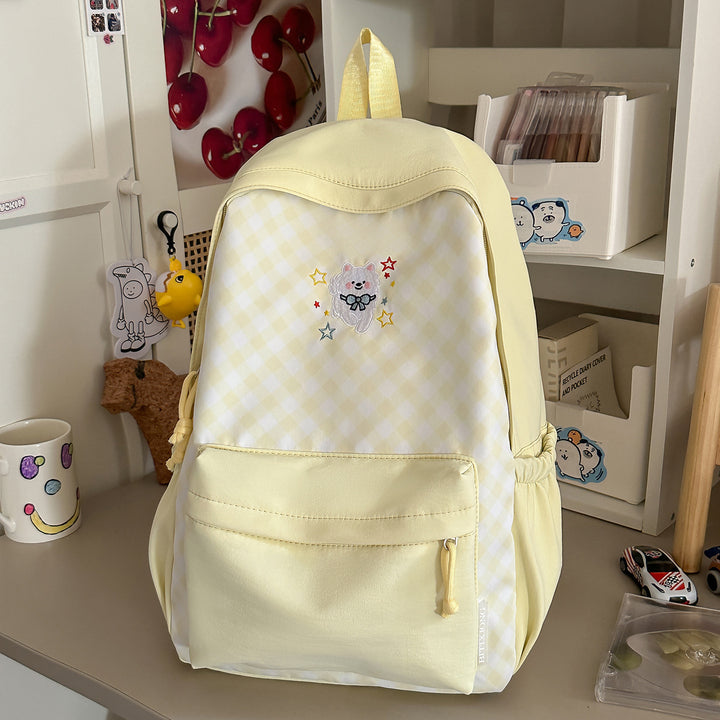 Cute Decorative Checked Pattern Backpack Kalsten