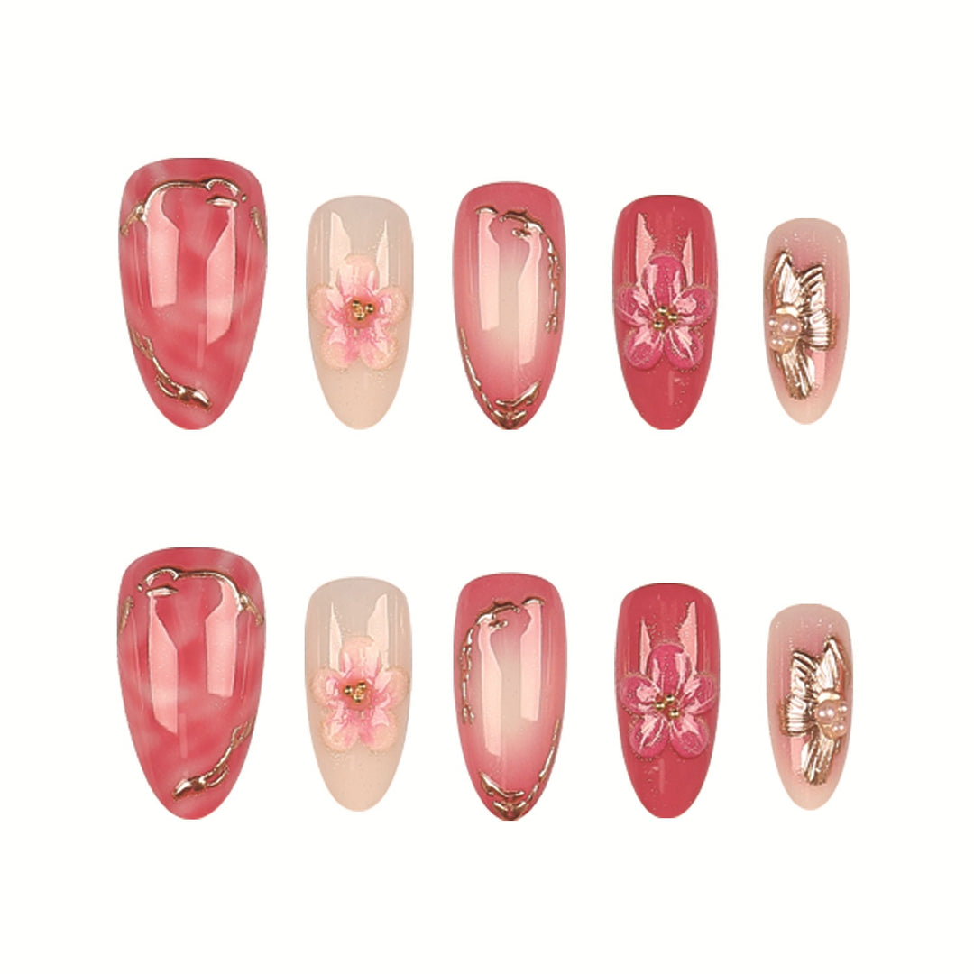 Floral Inspired Press-On Nail Art