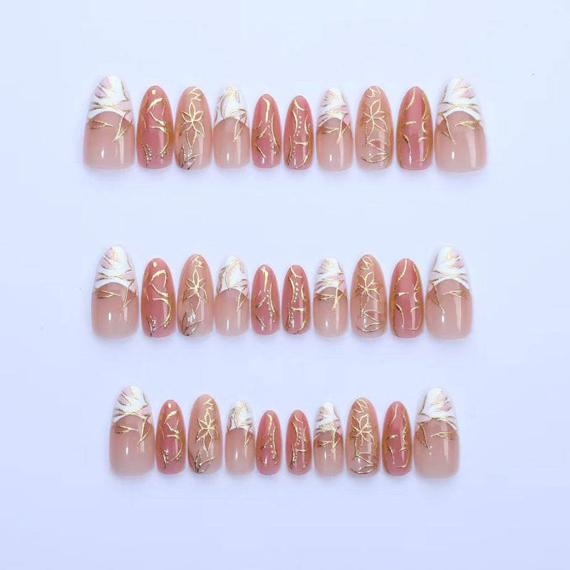 Elegant Floral Design Press-On Nails