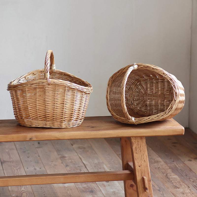 Storage basket made of natural rattan Kalsten
