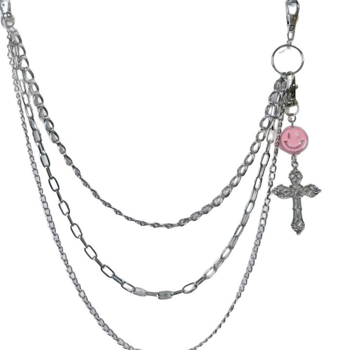Fashionable chain belt with charm pendants Kalsten