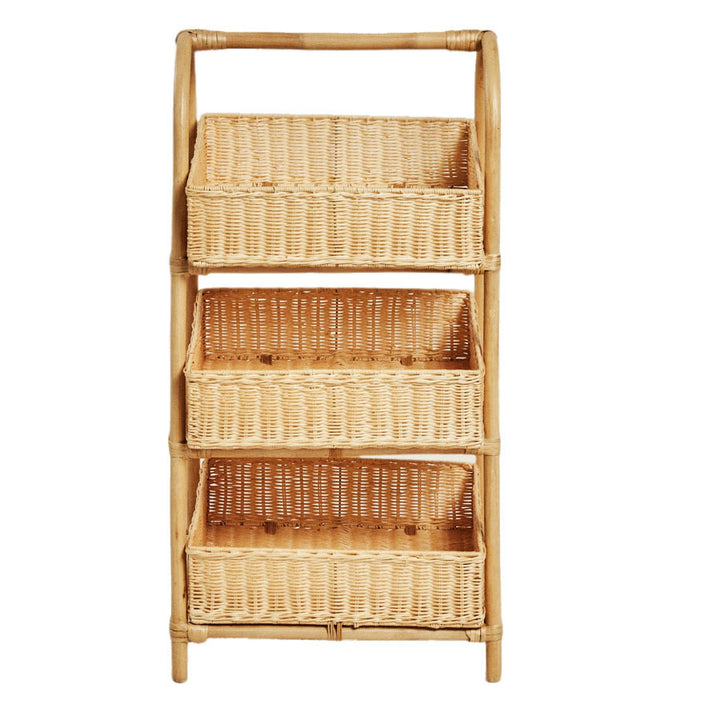 Multifunctional shelf with woven baskets Kalsten