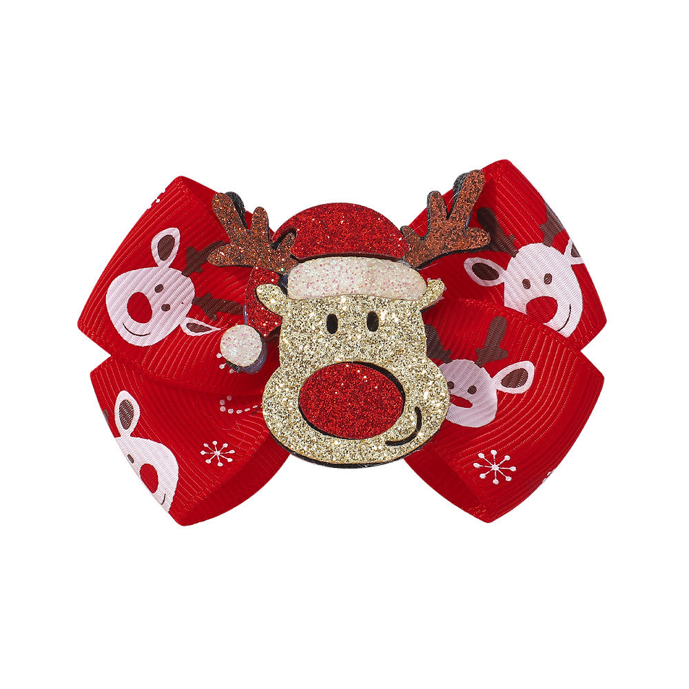 Festive Holiday Hair Bow Clip Kalsten