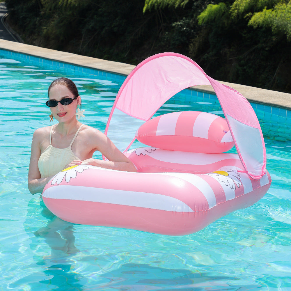Unisex Inflatable Comfort Pool Lounger with Headrest Kalsten