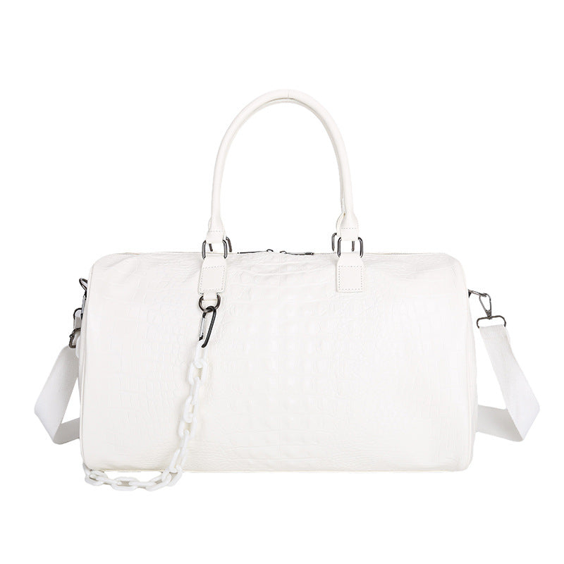 Crocodile Textured Luxurious Travel Duffle Bag Kalsten