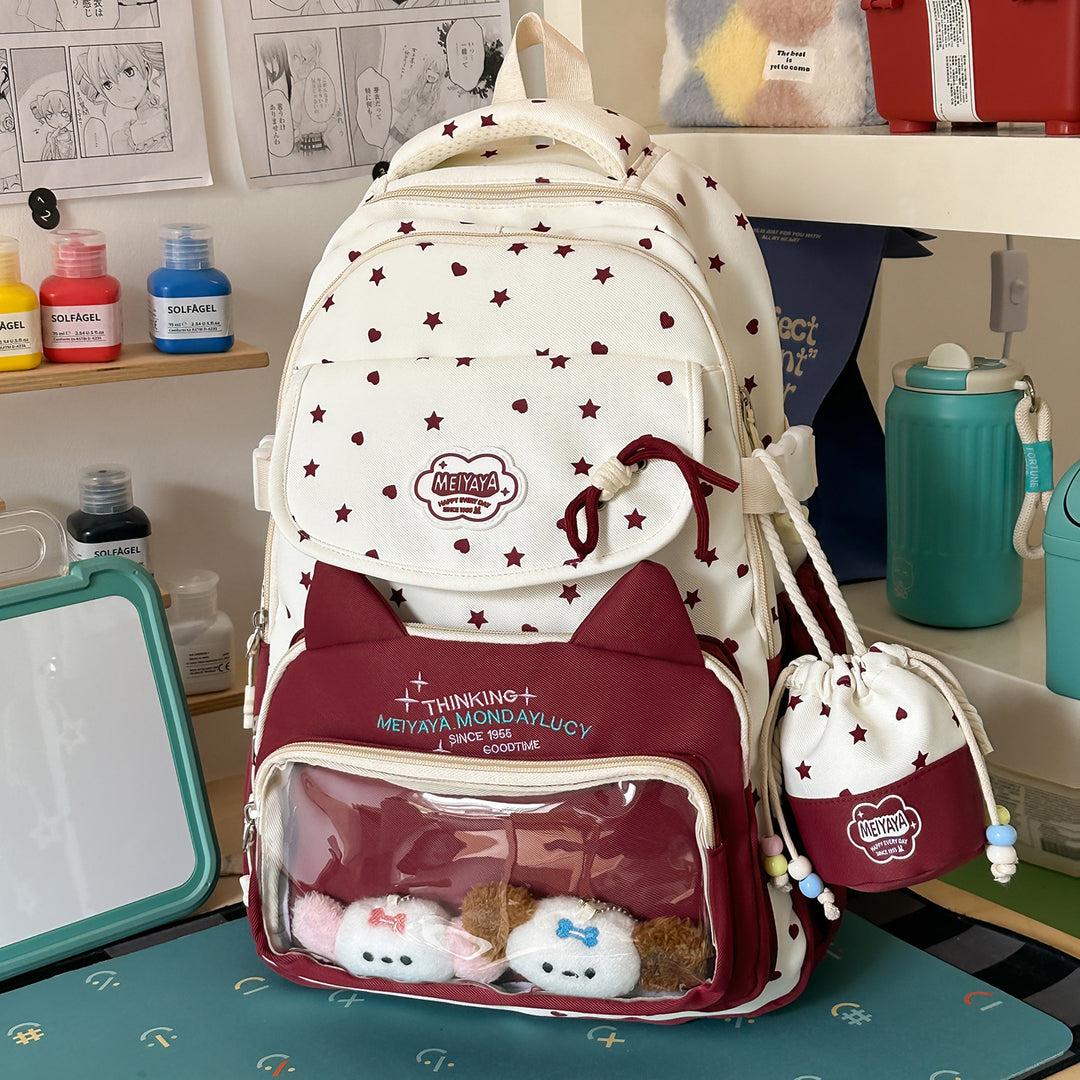 Stylish Water-Resistant Star-Patterned Backpack Kalsten
