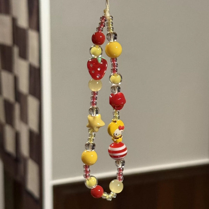 Creative Beaded Charm Phone Lanyard Kalsten