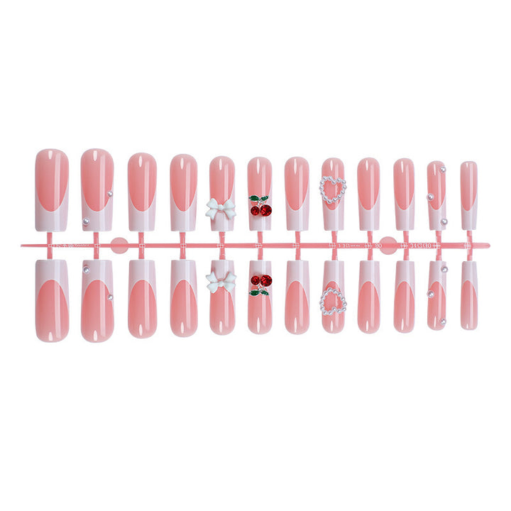 Decorative 3D Embellished Press-On Nail Set kalsten