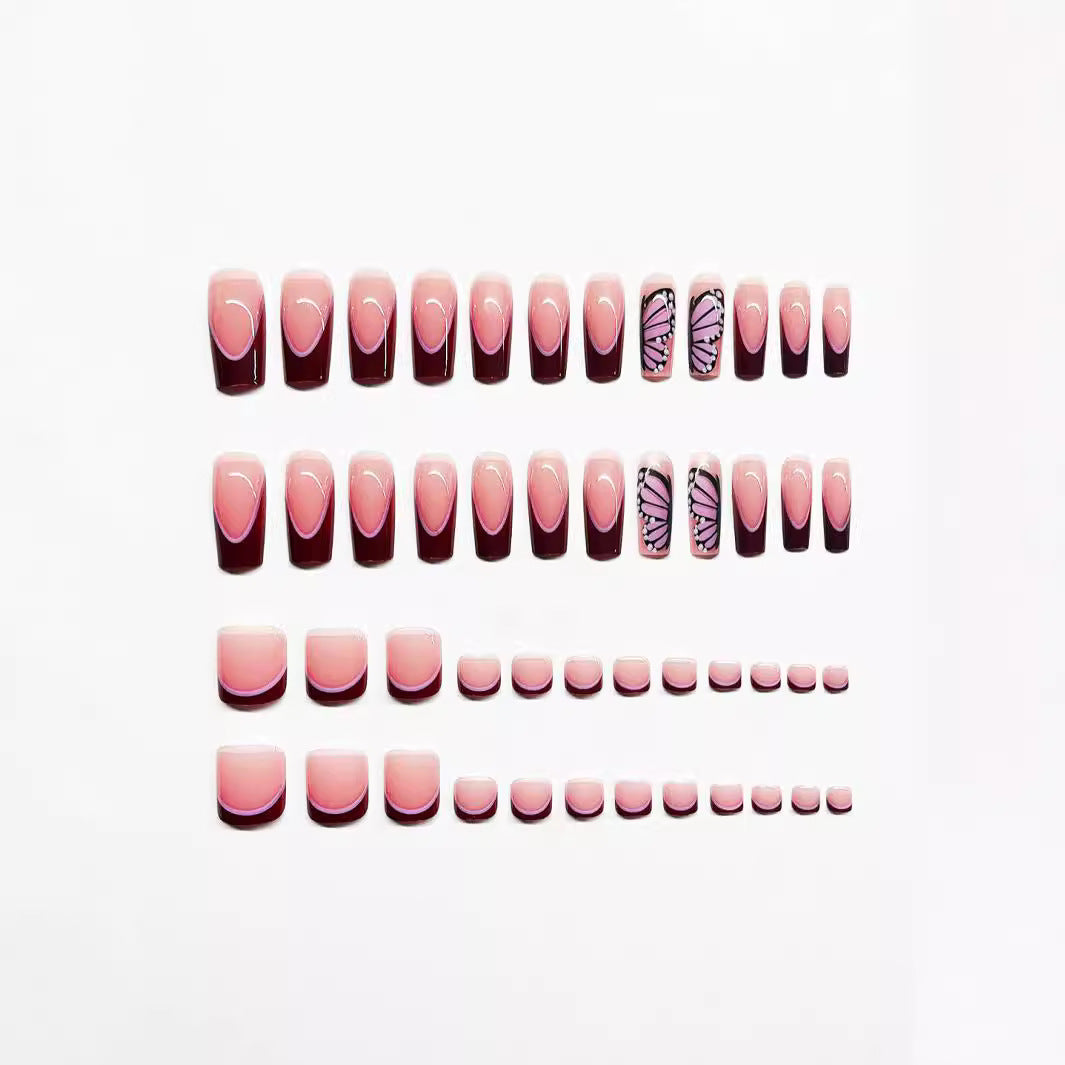 Artistic Butterfly-Inspired Nail Extensions Kalsten