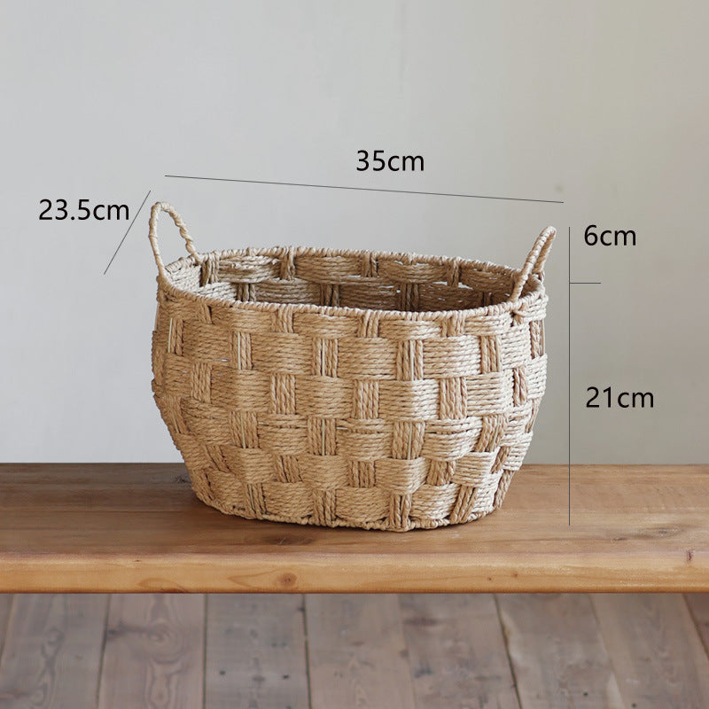 Storage baskets made of woven natural material Kalsten